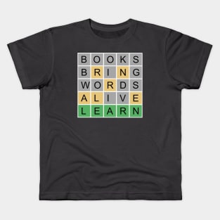 Books Bring Words Alive Wordle Kids T-Shirt